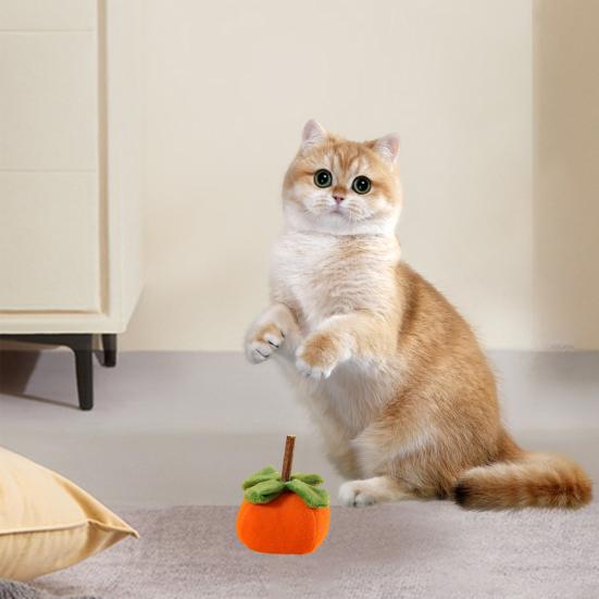Interactive Cat Toys with Catnip Teeth Cleaning Cute Fruit Shape Bite Resistant Relieve Boredom Soft Plush Cat Toys