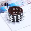 Punk Men Women Faux Leather Multiple Spikes Bracelet Bangle Jewelry Wrist Decor