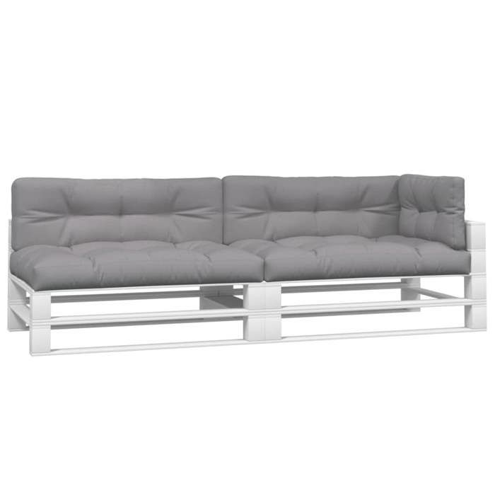 VidaXL Coussins de palette 5 pcs gris tissu 360778