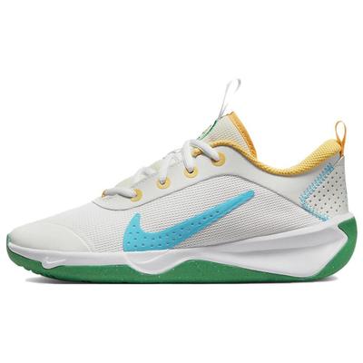 Omni Multi-Court GS Kolory Wiosenne Dziecięce Sneakersy Biały Stadionowo-Zielony Bałtycki-Niebieski FJ7719-141