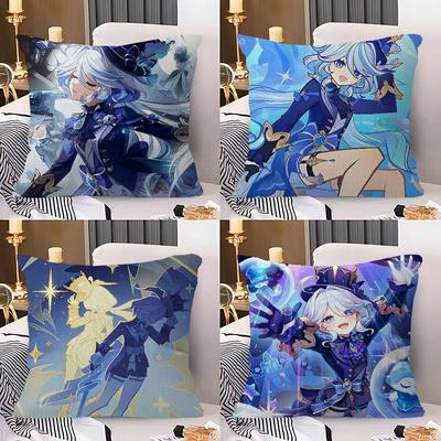 Furina Genshin Impact Pillow Gifts Home Office Furnishings Bedroom Sofa Car Cushion Cover Case 45x45cm