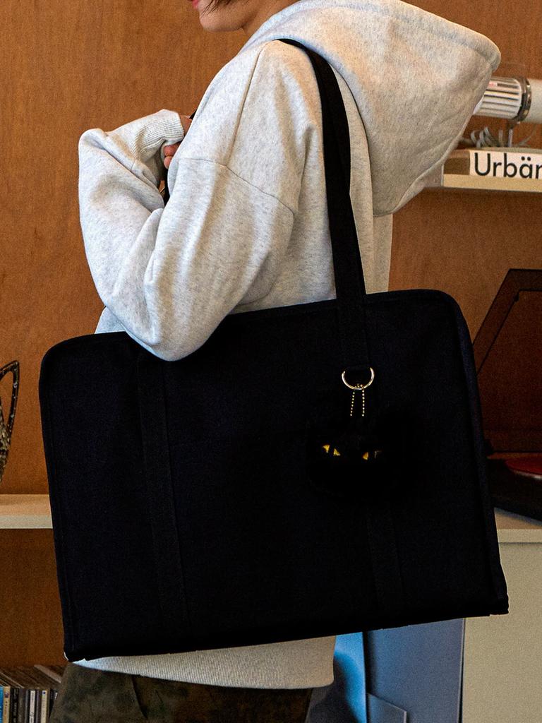 Funnymade Canvas Laptop Bag With Suitcase Attachment [15-17 Inch] 3 Colors