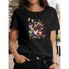 European Size Women's Colorful Heart Pattern T-Shirt - Suitable for Valentine's Day, Short-sleeved, Casual