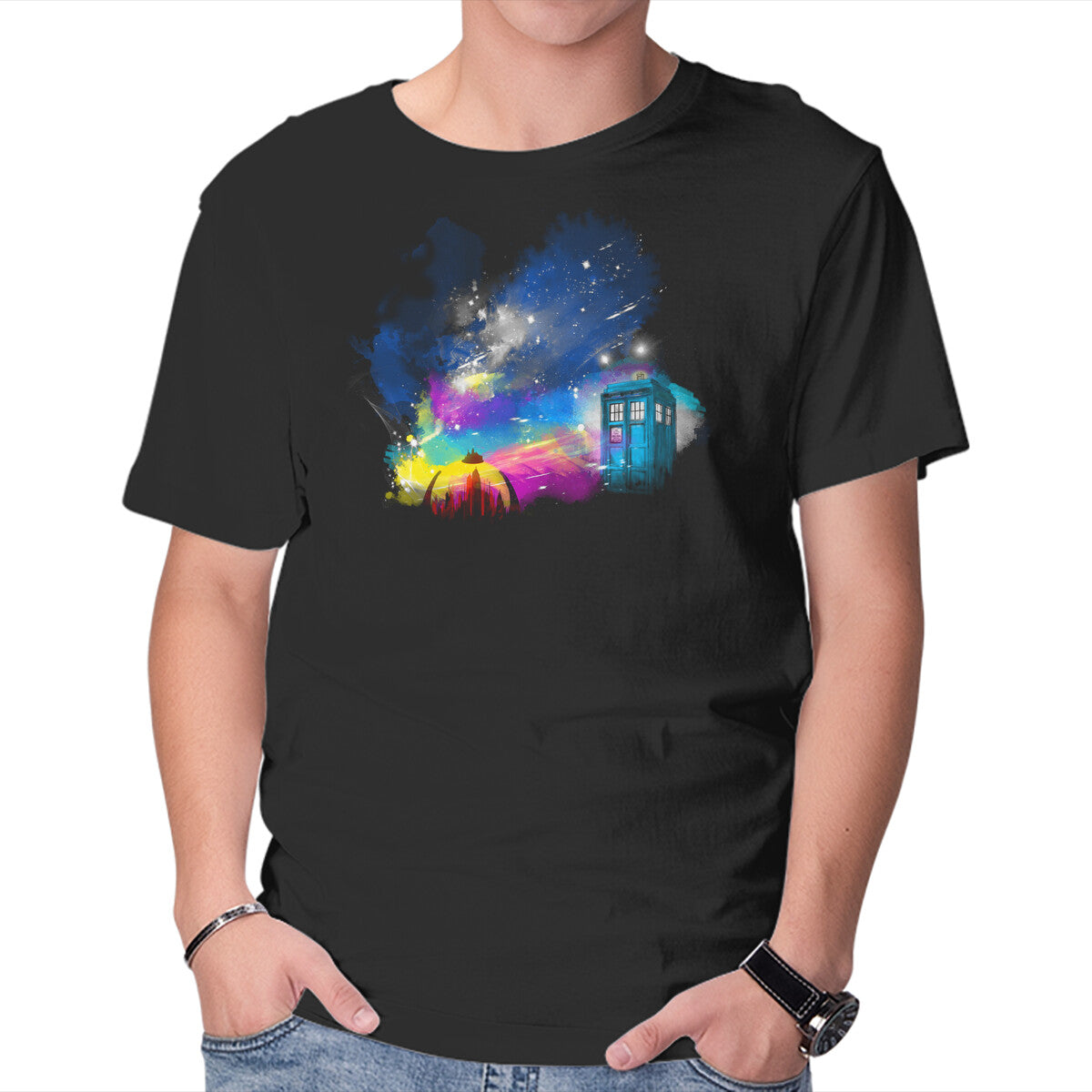 Unisex Crew Neck T-Shirt Back To Gallifrey Graphic Short Sleeve Casual Tee S