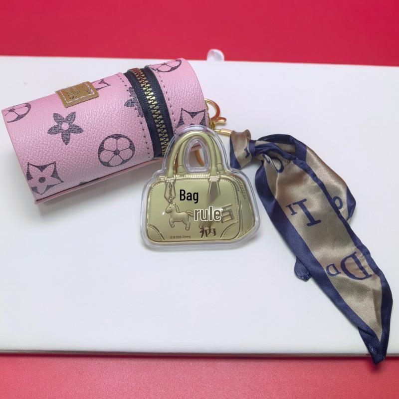 999 Pure Gold Red Envelope Money Charm and Car Keychain