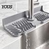 Silicone Countertop Protector Faucet Mat for Kitchen Sink, Foldable Sink Splash Guard with 7 Degree Counter Organizer Slope And Snap Lock, Water