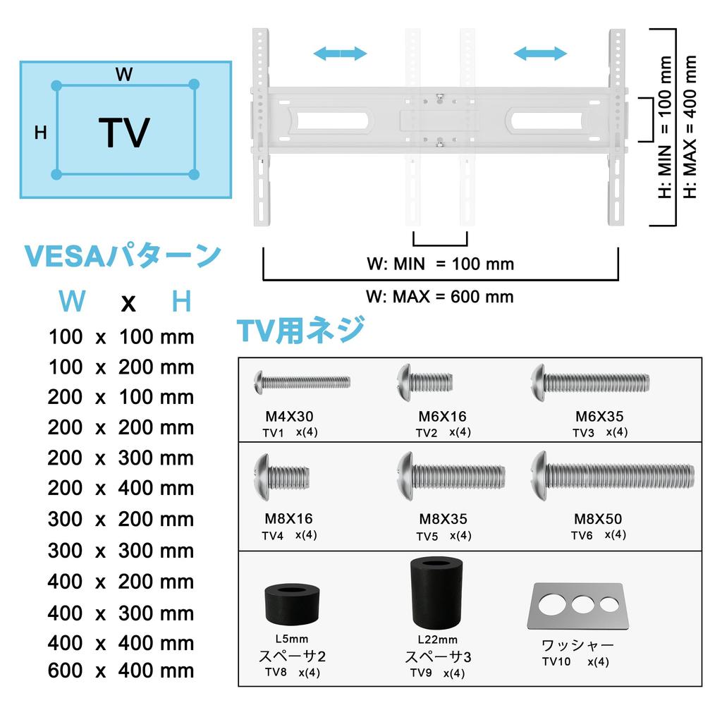 FORGING MOUNT TV TV Stand with Hidden TV Compatible with Load Capacity TV Stand with High TV Stand with VESA Standard 600 X Height Left and Right for