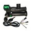 Green Screen Half-Handlebar Lock & Cruise Voltage Display Throttle Grip for Electric Scooter
