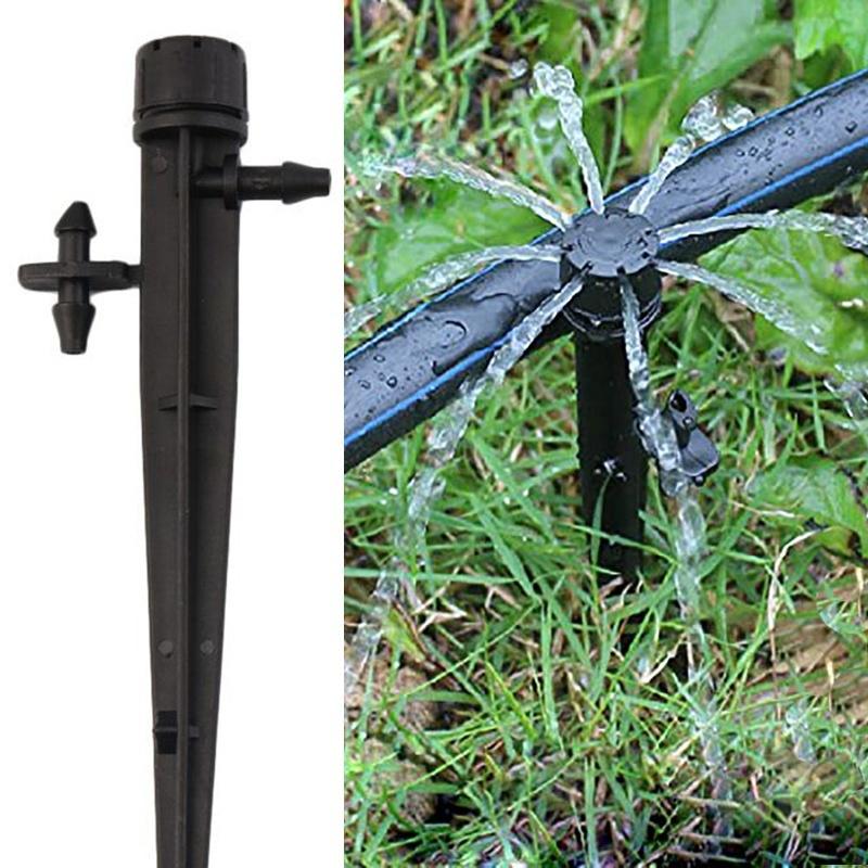 100X Micro Bubbler Drip Irrigation Adjustable Emitter Stake Water Dripper New