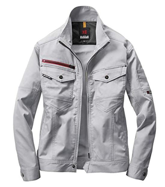 [BURTLE] Arbeitskleidung BURTLE 7051 7052 Ober- und Unterteil Set ALLE Jahreszeiten Herbst/Winter Unisex Arbeitskleidung (Silber, L)