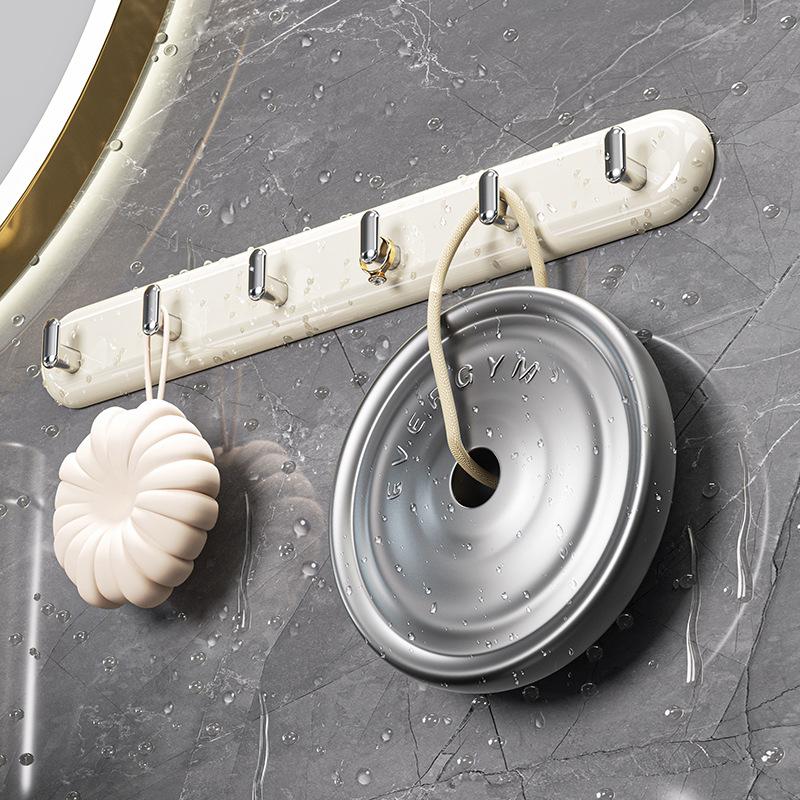 Bathroom Hook No Punching Household Kitchen Adhesive Hook Strong, Non-marking Row Hook Hat Storage Coat Hook Behind Door