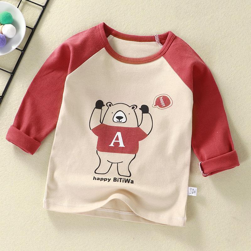Vêtements pour enfants Garçons Filles T-shirt Vêtements pour enfants Dessus de dessin animé Manches longues Vêtements pour bébé Automne Hiver Coton Imprimé Sweat-shirt