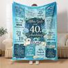 40Th Birthday Celebration Blanket Customize Your Name Warmthful Decor Perfect For Sofa Couch Office Bed Picnics For All Occasions Stylish Decor