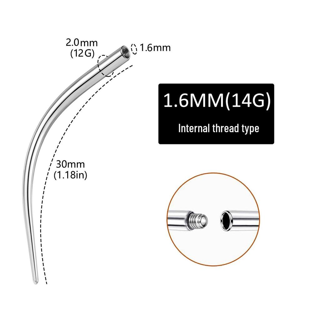 316 Stainless Steel Threaded Guide Pin for Piercing and DIY Tool