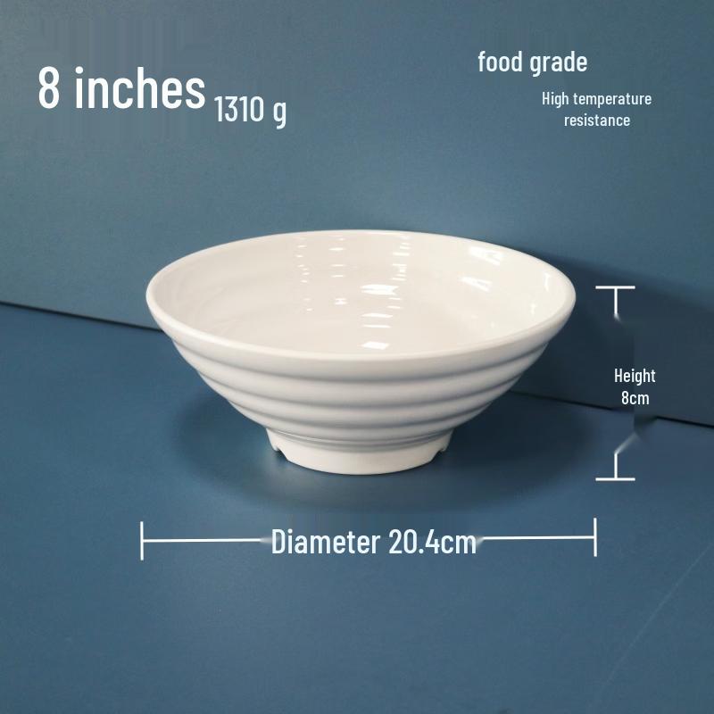 Commercial 8-inch Melamine Noodle Bowl