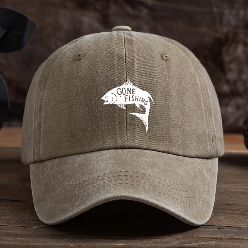 Fun Fish Print Baseball Cap, Unisex Outdoor Hat, Fashionable and Versatile Peaked Cap Trend