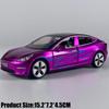 1:32 Model 3 Mid-size Luxury Sedan Alloy Metal Diecast Model Car Simulation Miniature Holiday Present & Home Trendy Ornament Toy