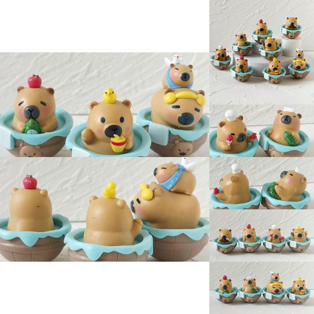 Pvc Capybara Figures For Office And Vehicle Display Nontip Design