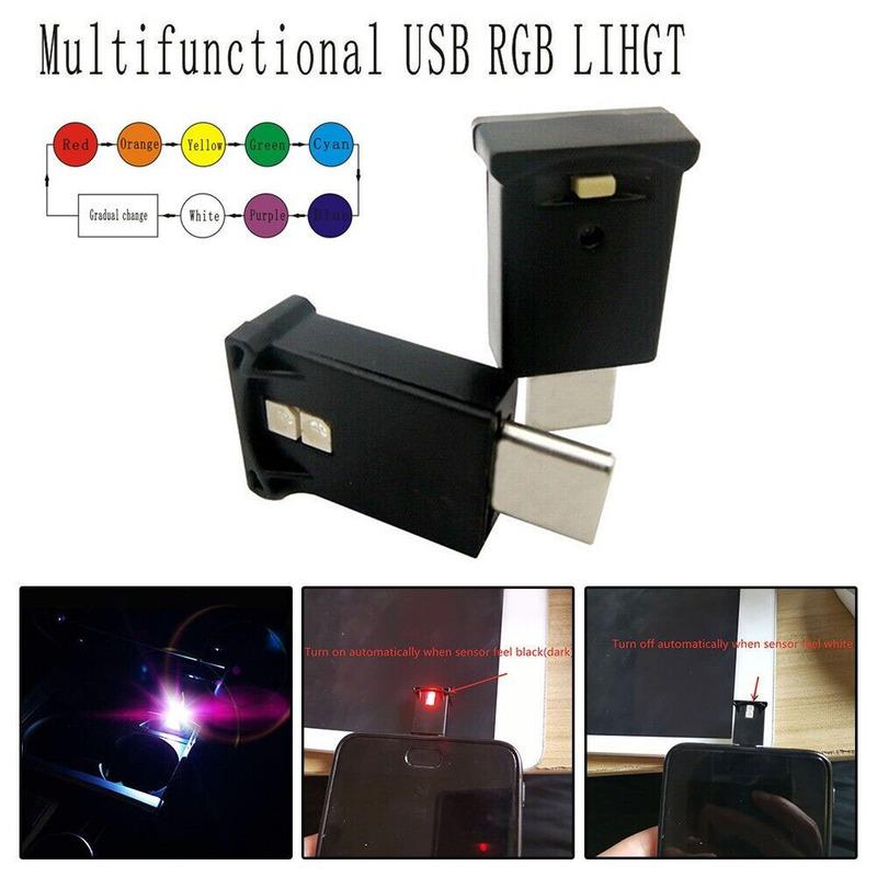 Ambient Lamp Bulb USB-C LED Car Light For Home Decor For Car Interior Flexible Body High Quality Plug-and-play