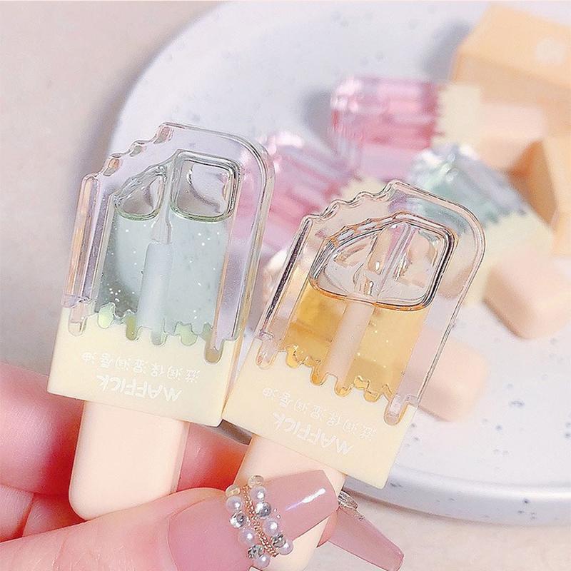 Women Clear Lip Gloss Moisturizing Lip Balm  Jelly Lip Oil Non Sticky Plumping Red Lipstick Gloss Cosmetic Lip Care Tool