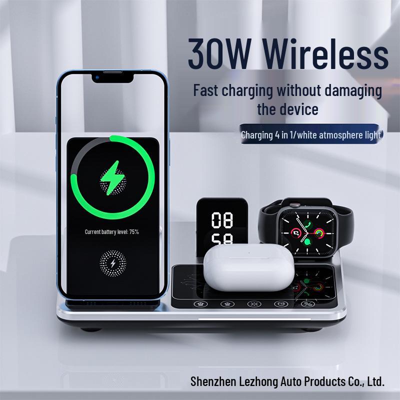 2022 Wireless Charger 4-in-1: Fast Charge for Phone, Watch, Earbuds + Night Light