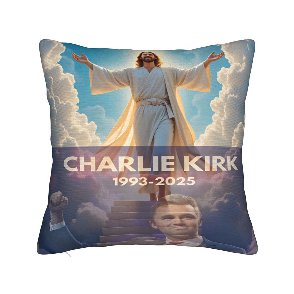 Charlie Kirk Angelic Advocate Charlie'S Home Pillow Case Morden Pillow Cover Design Pillowcases For Couch Sofa Bedroom