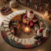 2D Flat Printed 3D Illusion Rug Non-Slip Christmas Doormat Cartoon Cute Xmas Home Decor  Outdoor