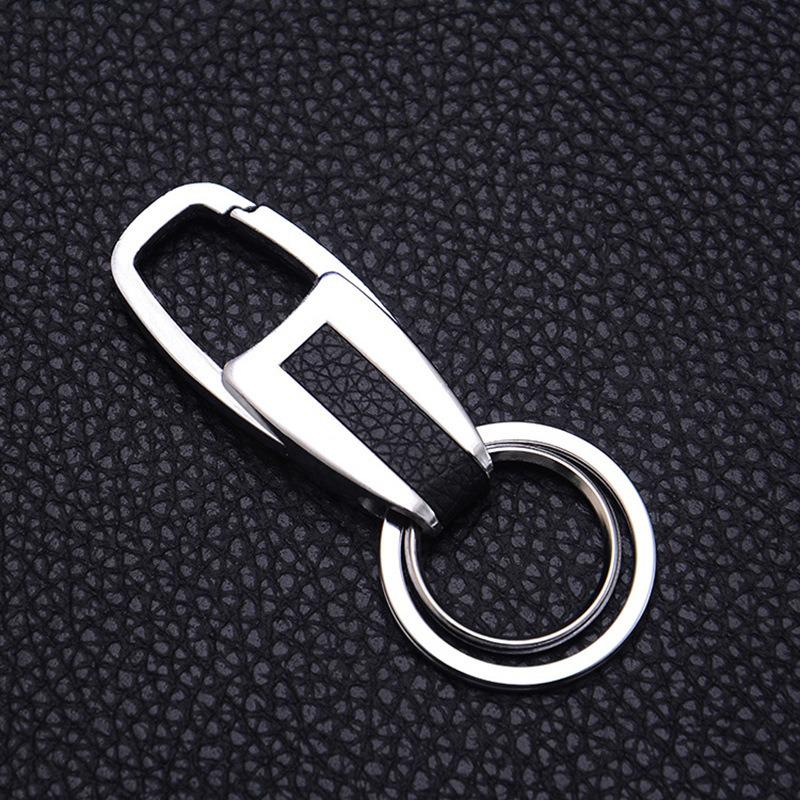 New Genuine Leather Men's Car Keyring Pendant: Stylish, Simple Waist Hanging Fashion Accessory