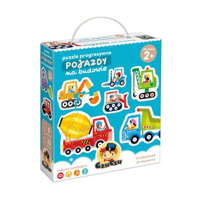 CzuCzu. Progressive Puzzle. Construction Vehicles 2+