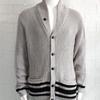 2024 Autumn Men's Casual Solid Color Half-High Collar Button Sweater