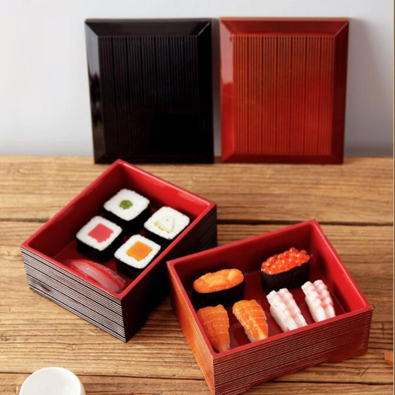 Exquisite Japanese Style Sushi Eel Rice Bento Box Round/Square Lunch Box Adult Kids Portable Tableware Snack Box Food Containers