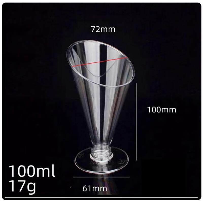 Disposable Slanted High-Footed Dessert Cups