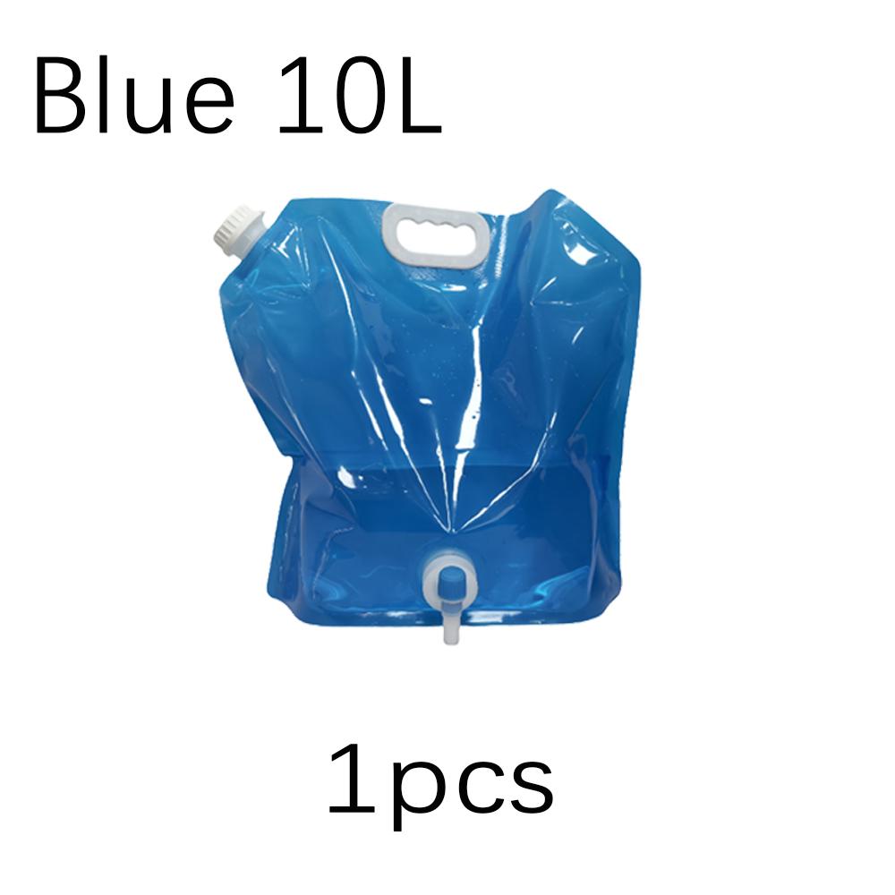 1pcs 5/10L Portable Leak-Proof Large-Capacity Folding Outdoor Water Bag With Faucet Doggy Bag For Camping Cooking Hiking Tools