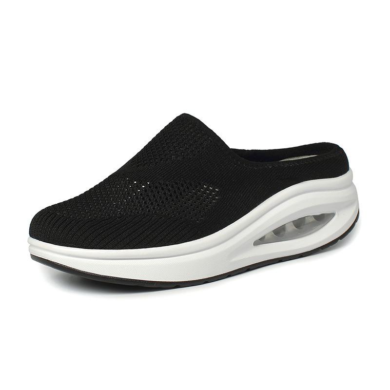 Thick-soled Slippers Women's Summer Wear Comfortable Hollow Air Cushion Soft-soled Rocking Shoes Women's One-pedal Bag Head Casual Shoes