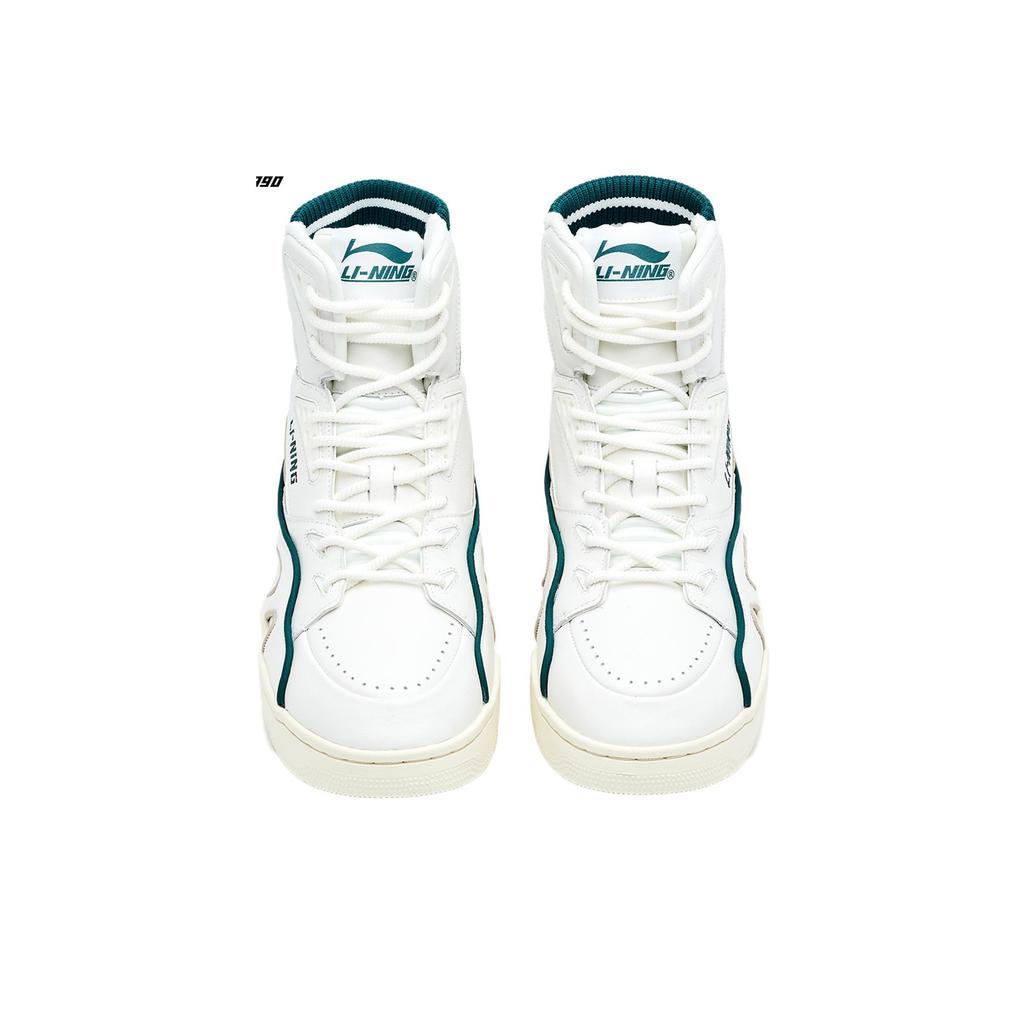 Li-Ning 1990 Classic Series Casual High-Top Skate Shoes Women Sneakers Off-White ALFR130-1