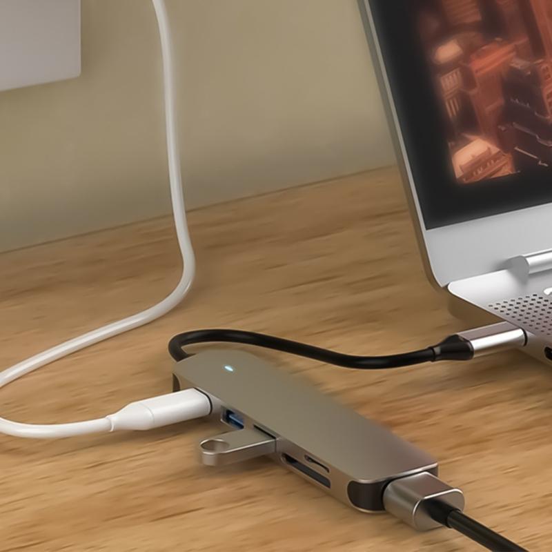 4/6Port USB C Expander USB3.0 Hubs Type C Splitter Type C Dock Multiports Adapter USB Expander for Phone Tablets