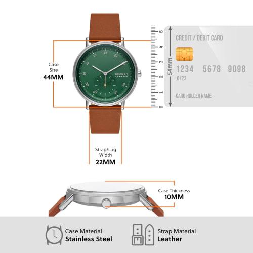 KUPPEL Two-Hand Sub-Second Luggage Leather Watch