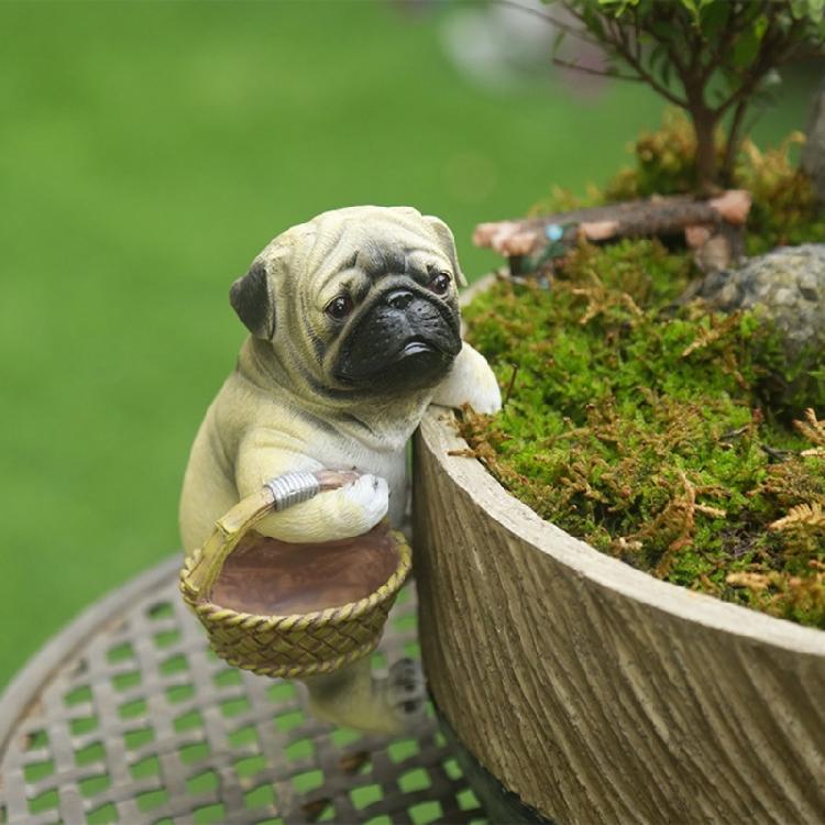 Animal Potted Plant Statue Cute Garden Statues Hanging Rabbit Outdoor Decoration