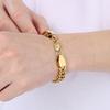 Premium Stainless Steel Front And Back Chain Bracelet, Simple Vacuum Plated Keel Chain, Japanese Buckle Men'S Jewelry
