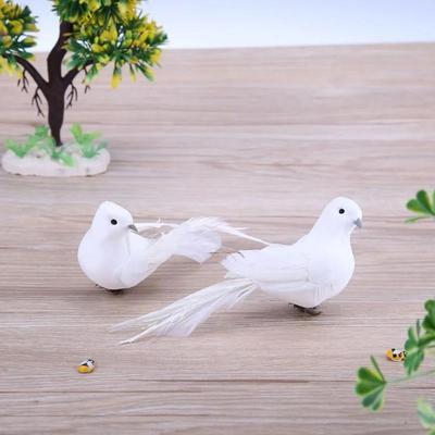 Weiße Tauben Feder Schaum Künstlich Liebhaber Frieden Tauben Vögel Haus Garten Hochzeit Dekor Imitation Vogel Modell Weihnachtsbaum Requisiten