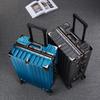 24-Inch Fashionable Aluminum Trolley Suitcase with Silent Wheels and Large Capacity for Women and Students