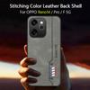 Hit Stitching Color Retro Matte Leather Back Case For OPPO Reno14 Reno 14 F Pro 5G Full Cover Camera Protector Anti Slide Shell
