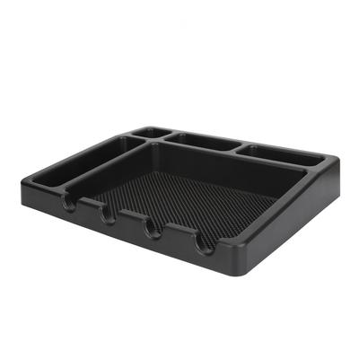 Boîte de Rangement pour Outils de Coiffure Multi-Grilles Récipient de Rangement pour Tondeuses Peignes Brosses Étui pour Salon de Coiffure