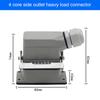 Rectangular Heavy Duty Connector HDC-HE4 6 10 16 20 24 32 48 Core Pin 16A Waterproof Aviation Plug  Top  And Side Line Connector