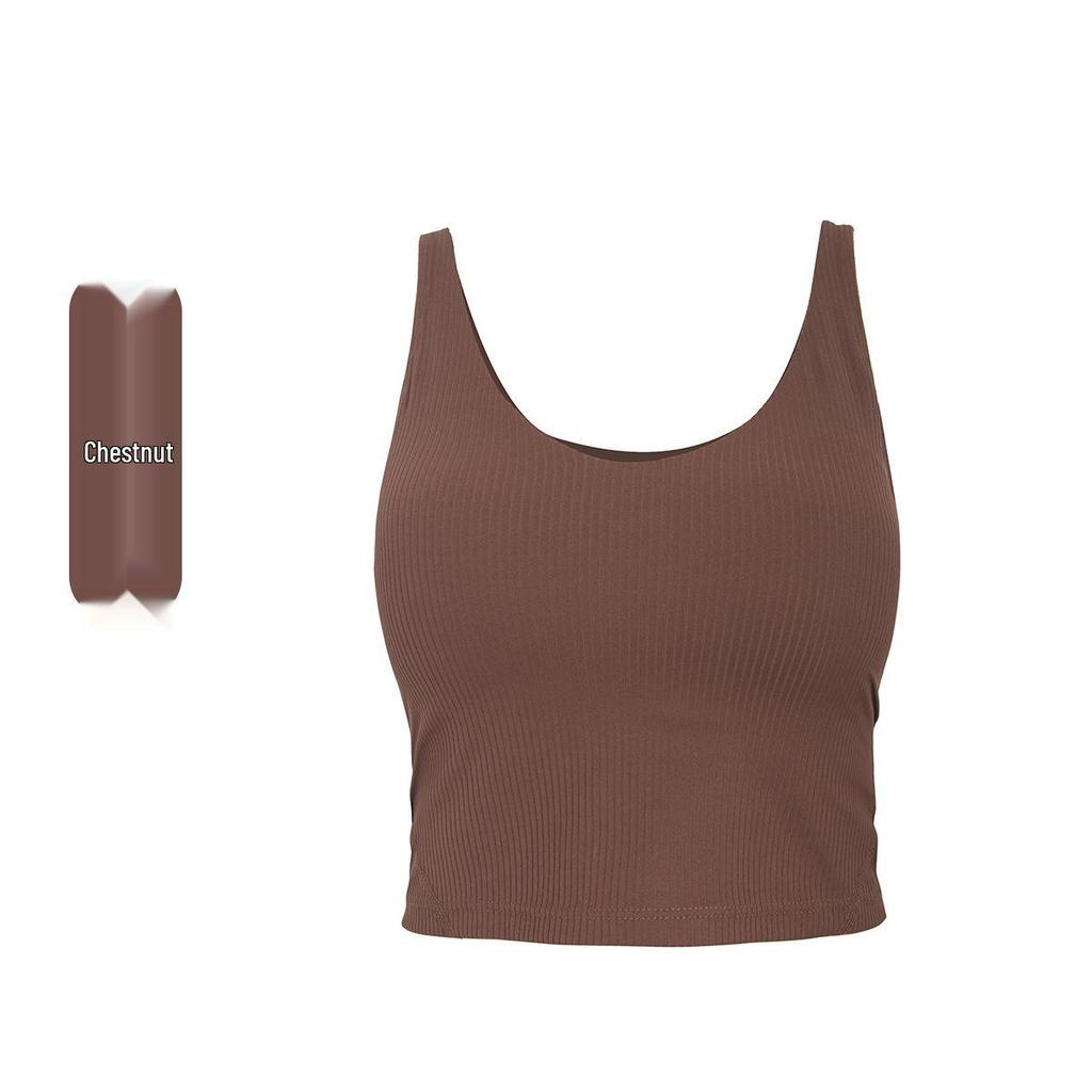 Women's Al*gn Yoga Tank Top - Shockproof Elastic Sports Bra with Chest Pads