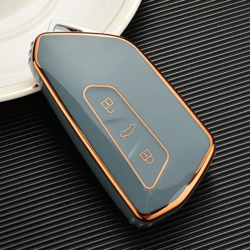 Capa Shell Fob para Chave Remota de Carro TPU da Moda para VW Volkswagen Golf 8 2020 Skoda Octavia A8 2021 SEAT Leon MK4 Acessórios