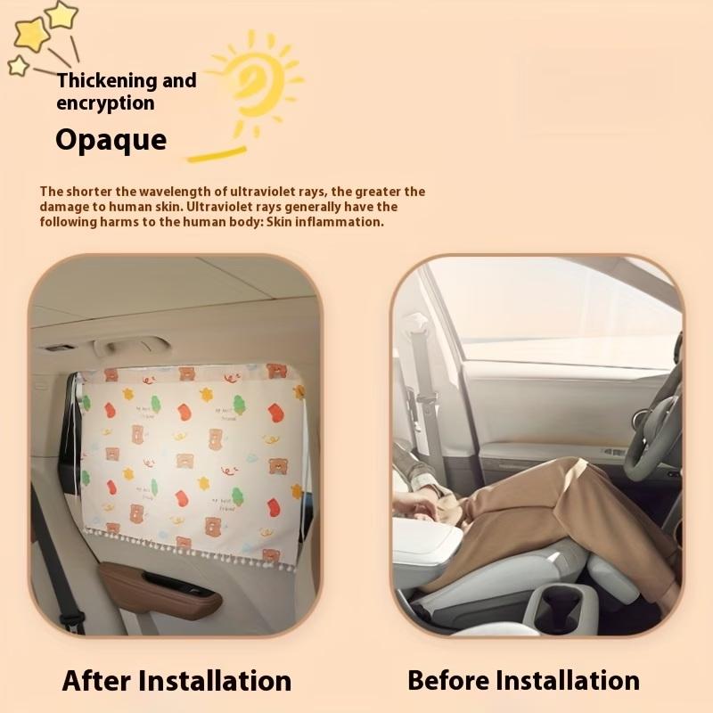 Car Sunshade With Suction Cups, Providing Heat Insulation And Uv Protection, Universal Type, Suitable For Summer Car Decoration.