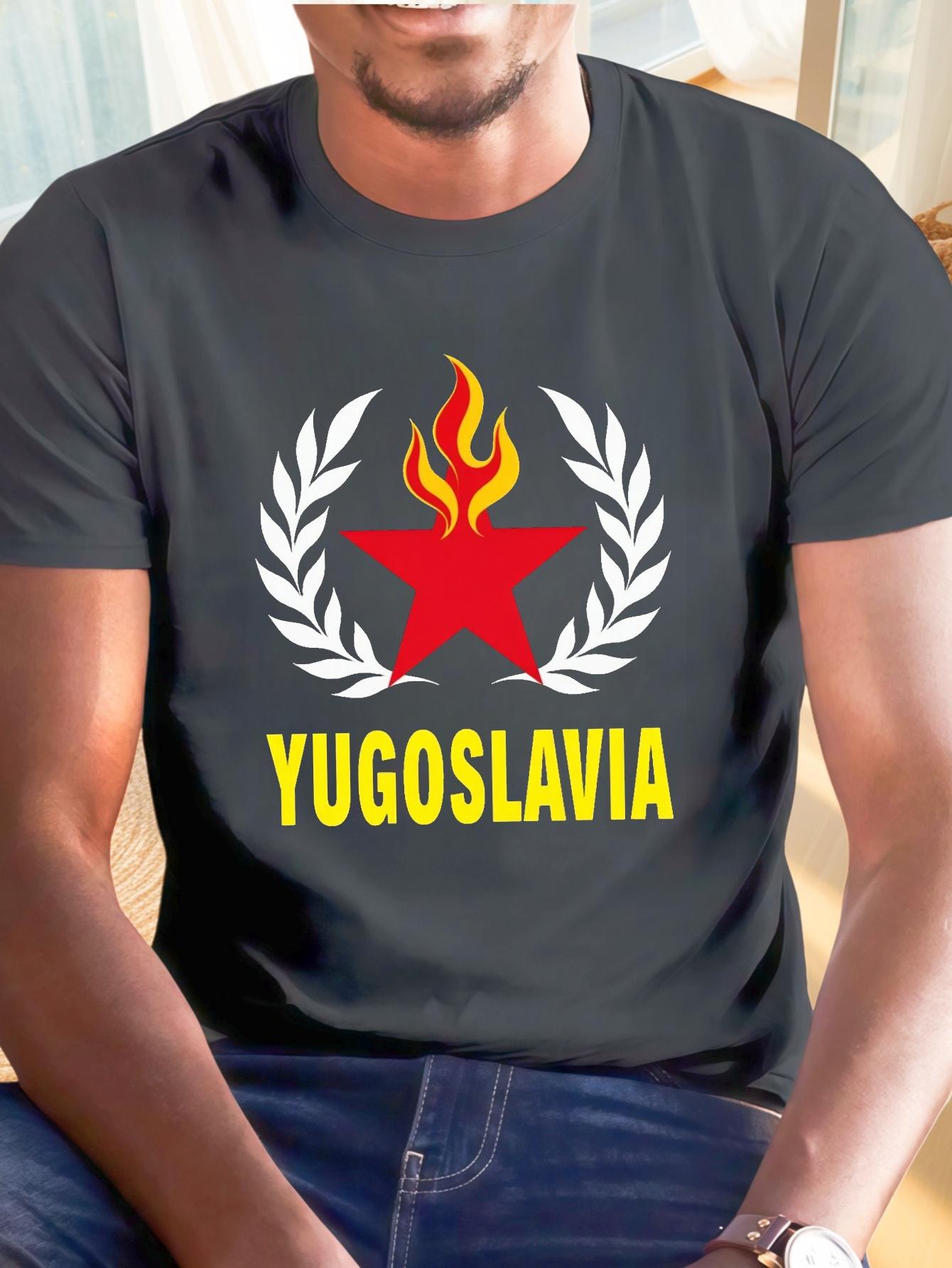 Flame YUGOSLAVIA Print Tee Shirt XS