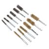 12PCS Bore Brush Copper and Iron 304 Stainless Steel Bristles Wire Brush for Power Drill with Hex