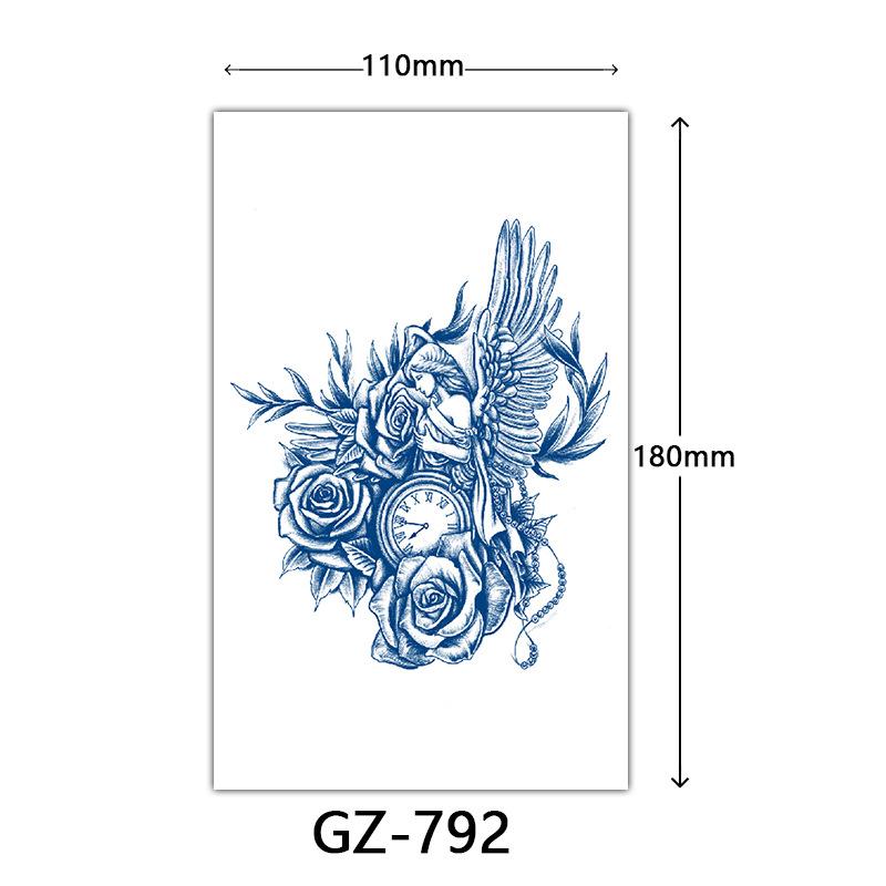 Tattoo-Aufkleber mit Fruchtsaft, Tattoo-Aufkleber mit Kräutern, semi-permanente Tattoo-Aufkleber mit englischen Buchstaben